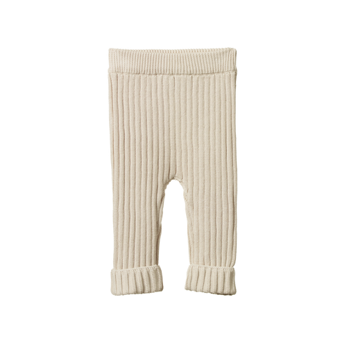 NATURE BABY LOU PANTS COTTON KNIT ALMOND