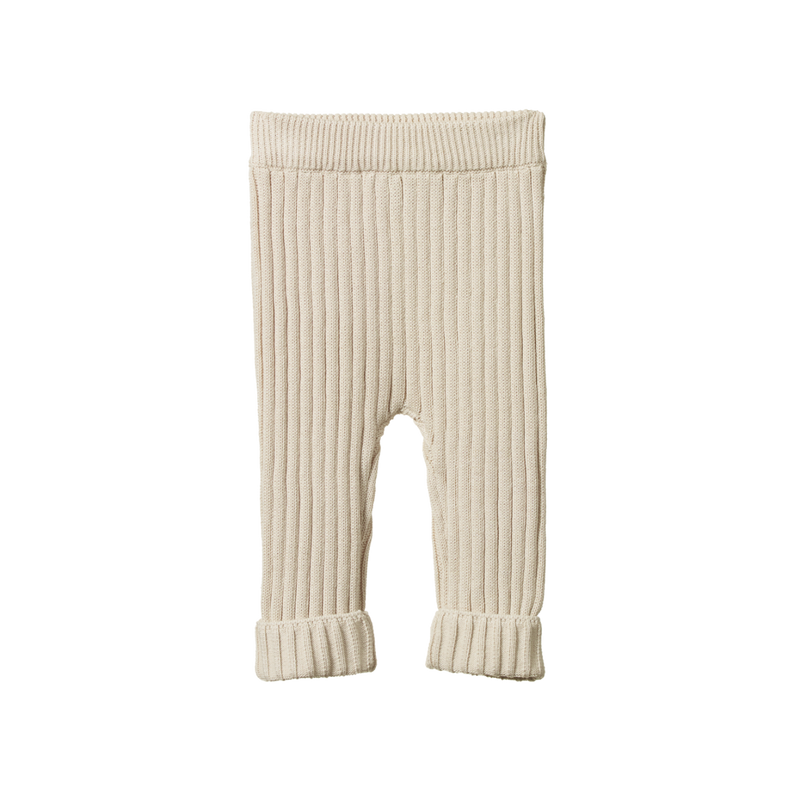 NATURE BABY LOU PANTS COTTON KNIT ALMOND