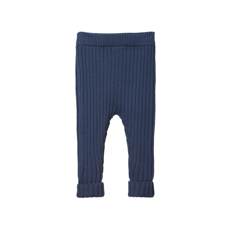 NATURE BABY LOUI PANTS COTTON KNIT VINTAGE INDIGO