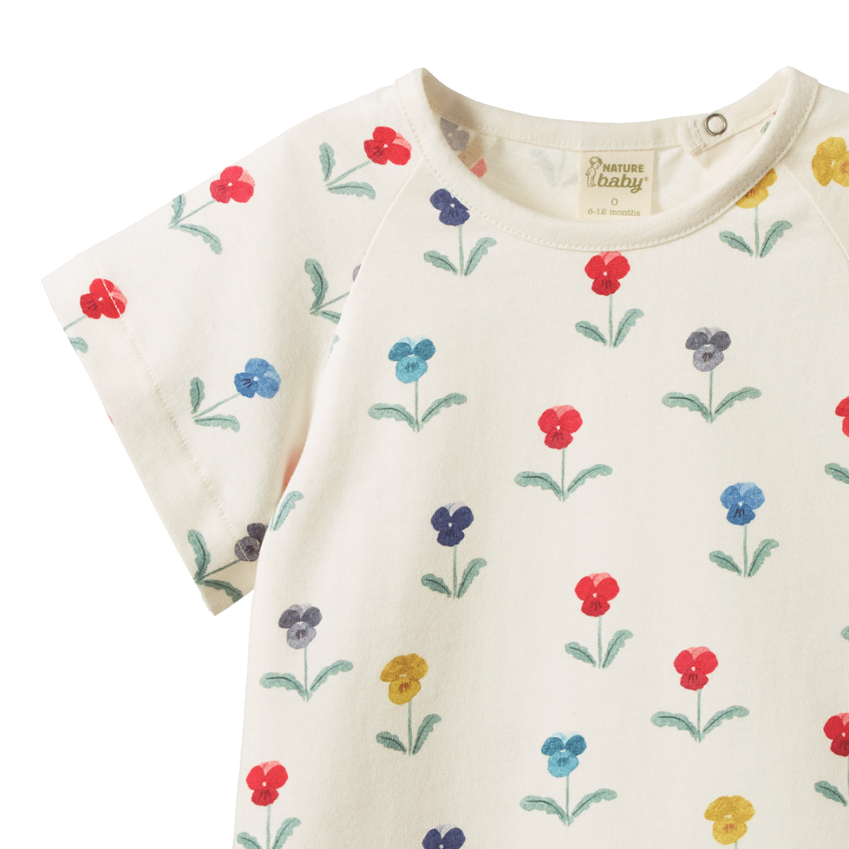 NATURE BABY JUNIPER TEE DELPHINE BLOOMS PRINT