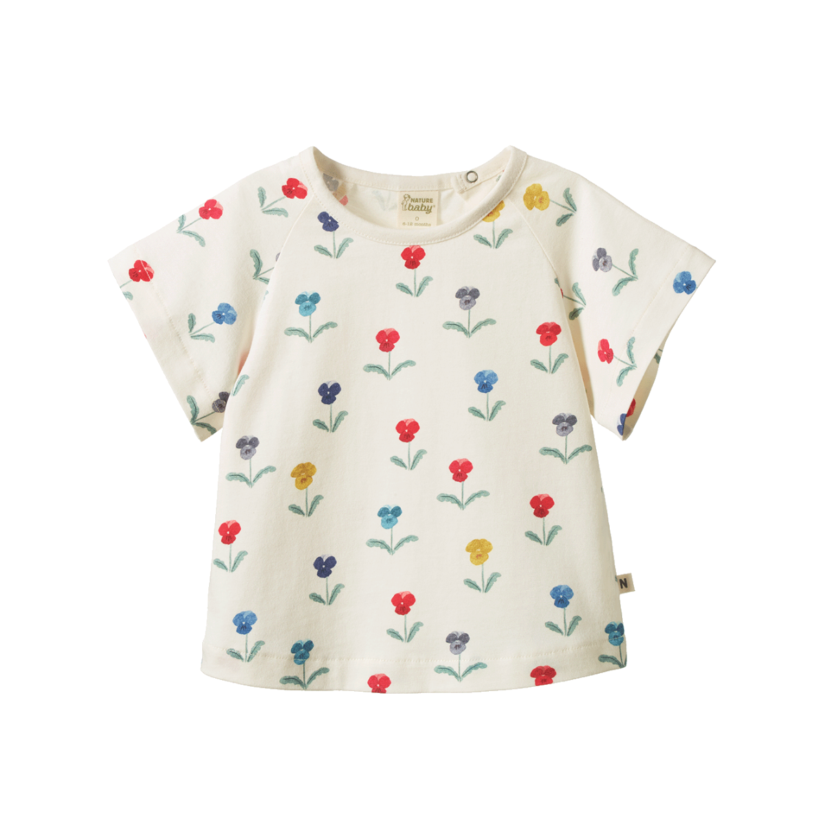 NATURE BABY JUNIPER TEE DELPHINE BLOOMS PRINT