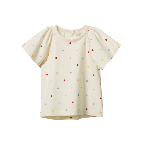 NATURE BABY FAYE TEE POLKA DOT DUSKY PRINT