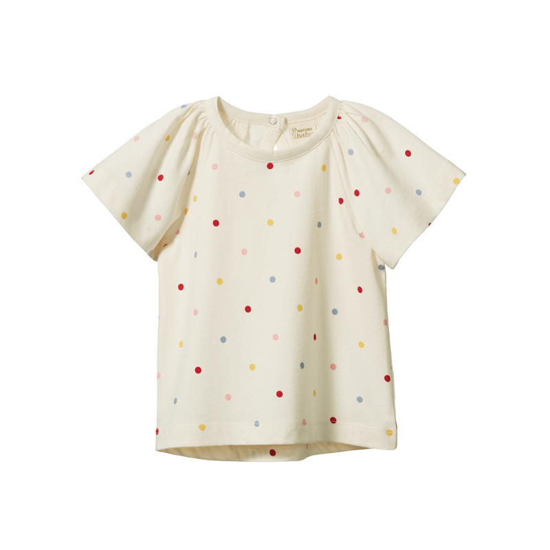 NATURE BABY FAYE TEE POLKA DOT DUSKY PRINT