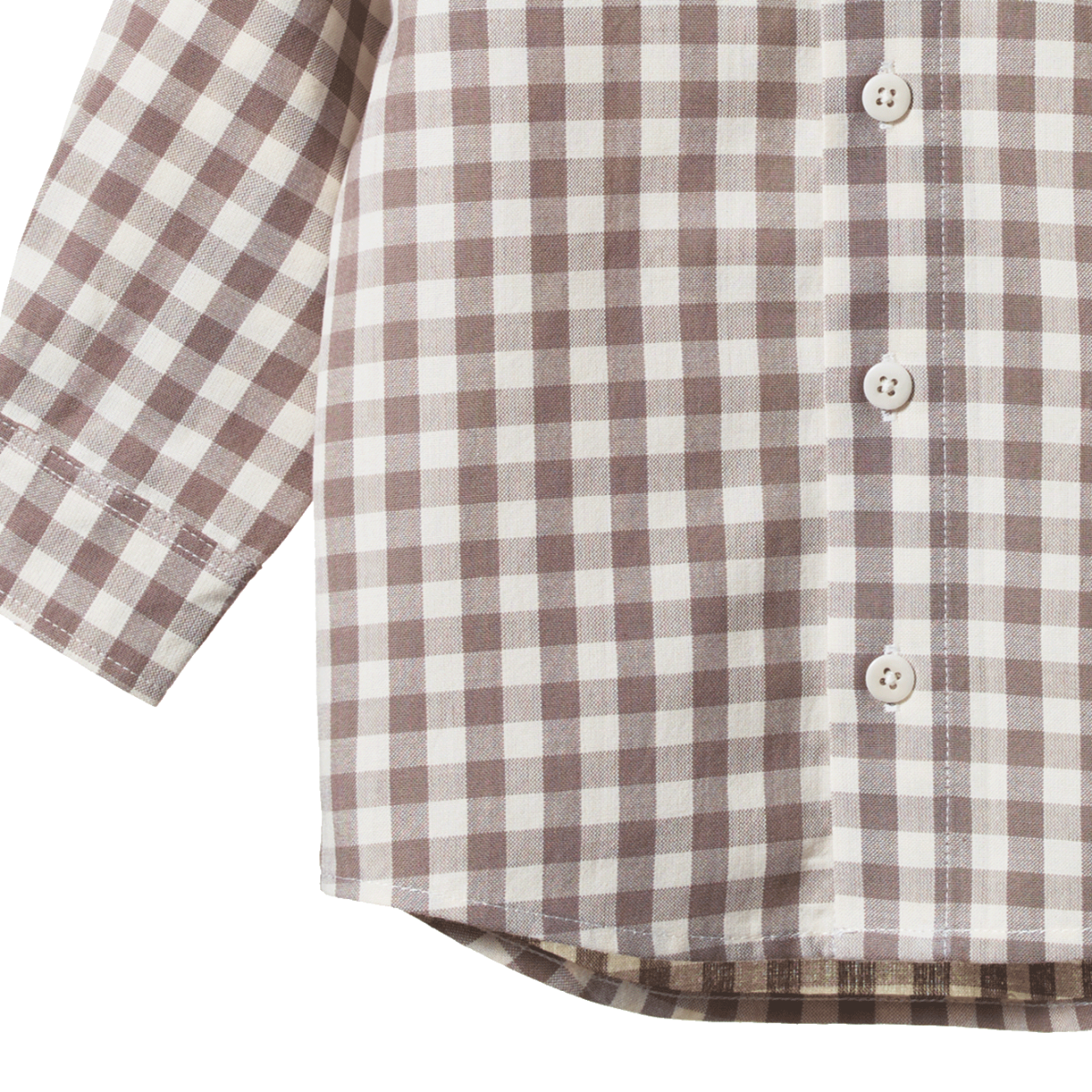 NATURE BABY IRA BUTTON UP CUB CHECK