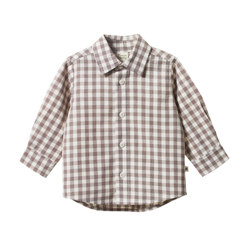 NATURE BABY IRA BUTTON UP CUB CHECK