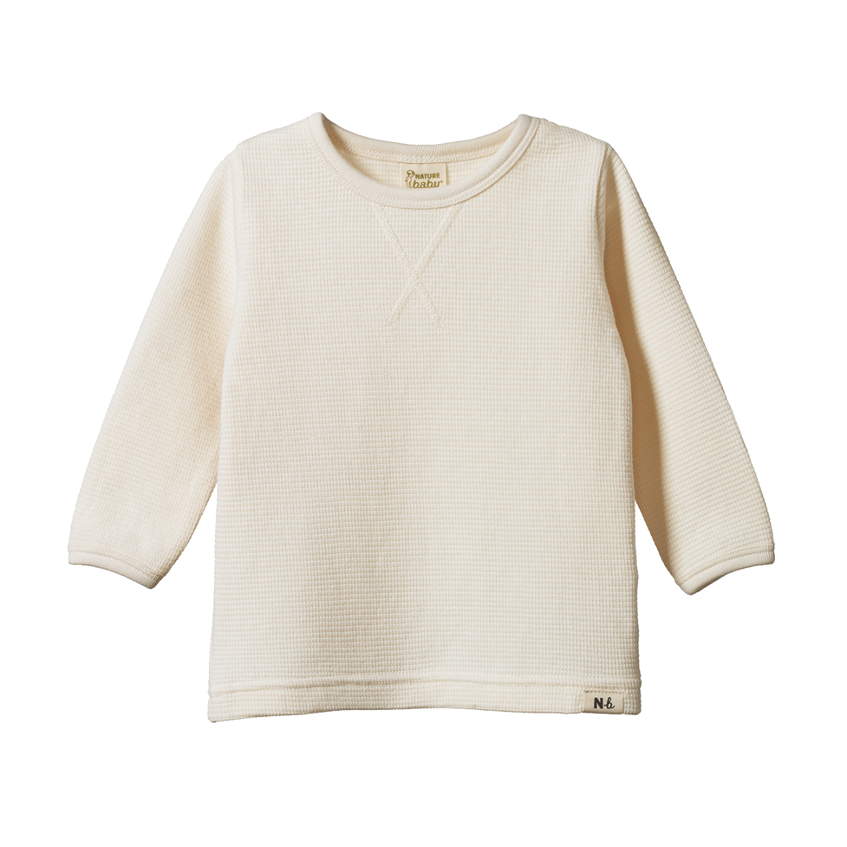 NATURE BABY WAFFLE TEE NATURAL