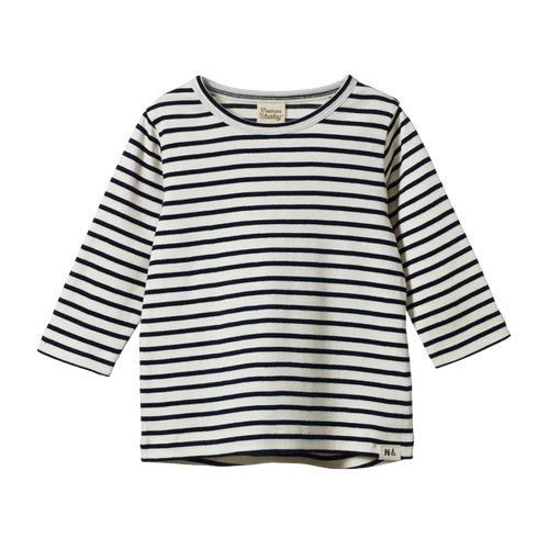 NATURE BABY RIVER TEE NAVY SAILOR STRIPE