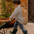 NATURE BABY RIVER TEE NAVY SAILOR STRIPE