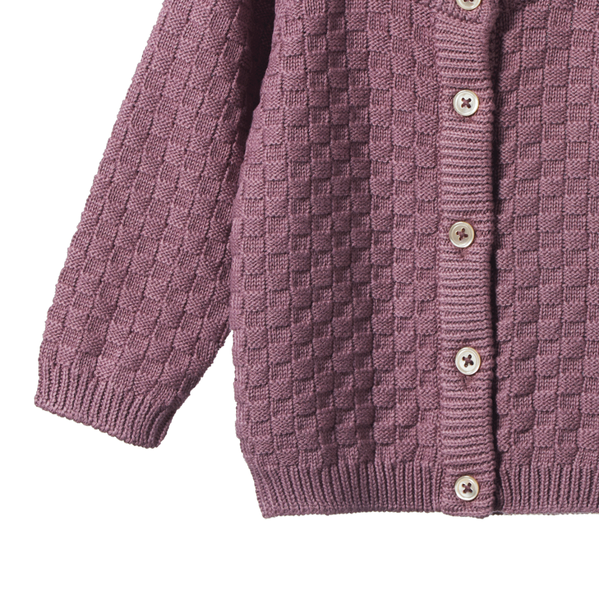 NATURE BABY PIPER CARDIGAN TWILIGHT BASKET KNIT