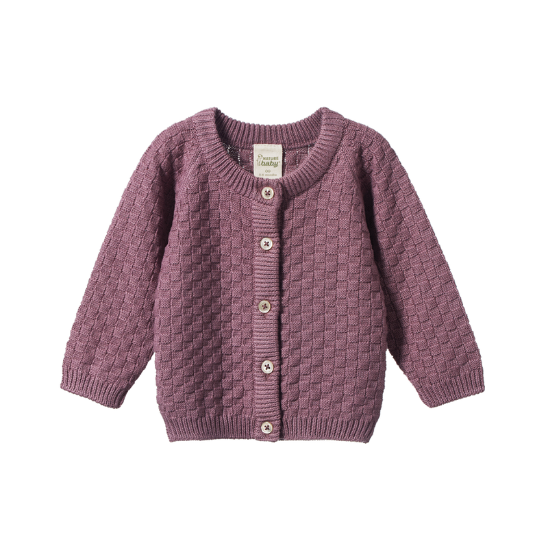 NATURE BABY PIPER CARDIGAN TWILIGHT BASKET KNIT