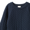 NATURE BABY BILLY JUMPER NAVY BASKET KNIT