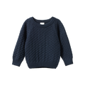 NATURE BABY BILLY JUMPER NAVY BASKET KNIT