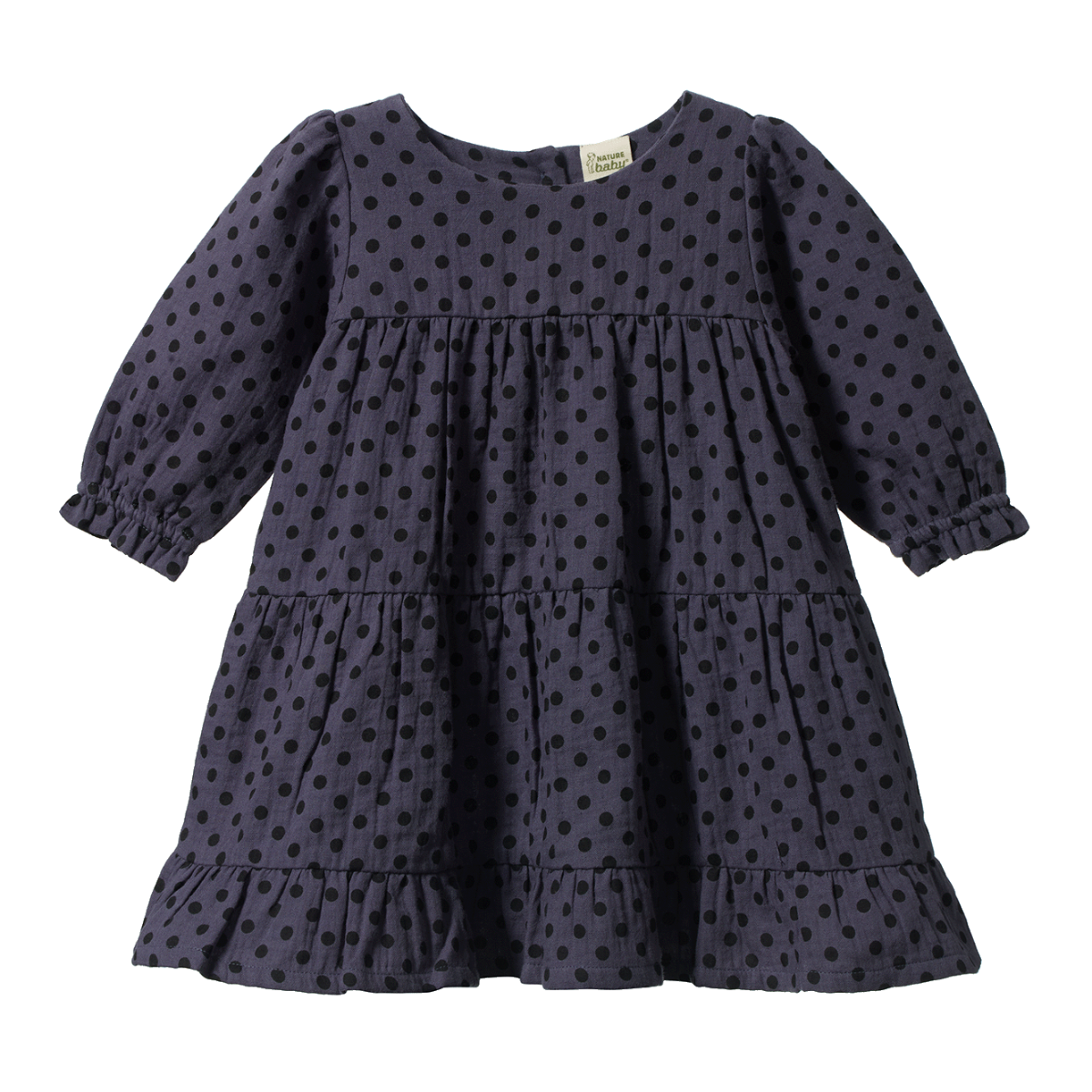 NATURE BABY ELLIOT DRESS VIOLET POLKA DOT