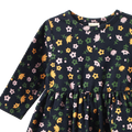 NATURE BABY LONG SLEEVE TWIRL DRESS NAVY POLLYANNA PRINT