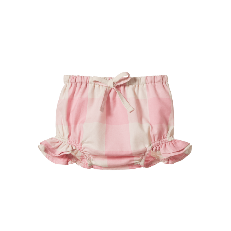 NATURE BABY GINGHAM PETAL BLOOMERS