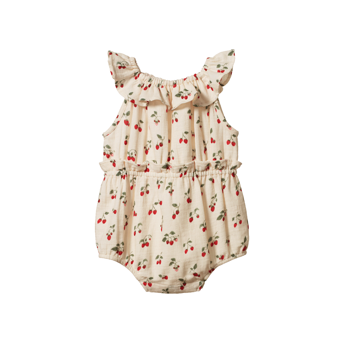 NATURE BABY PLUM SUIT MUSLIN STRAWBERRY BLUSH