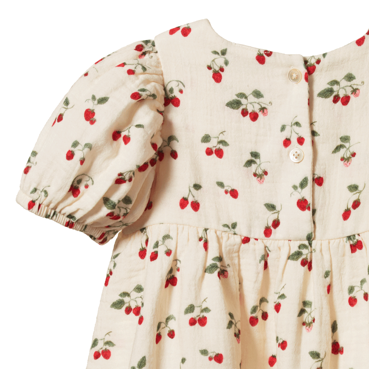 NATURE BABY ALBERTINE MUSLIN DRESS STRAWBERRY BLUSH PRINT