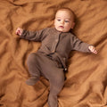 NATURE BABY MERINO KNIT CARDIGAN CUB MARL