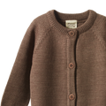 NATURE BABY MERINO KNIT CARDIGAN CUB MARL