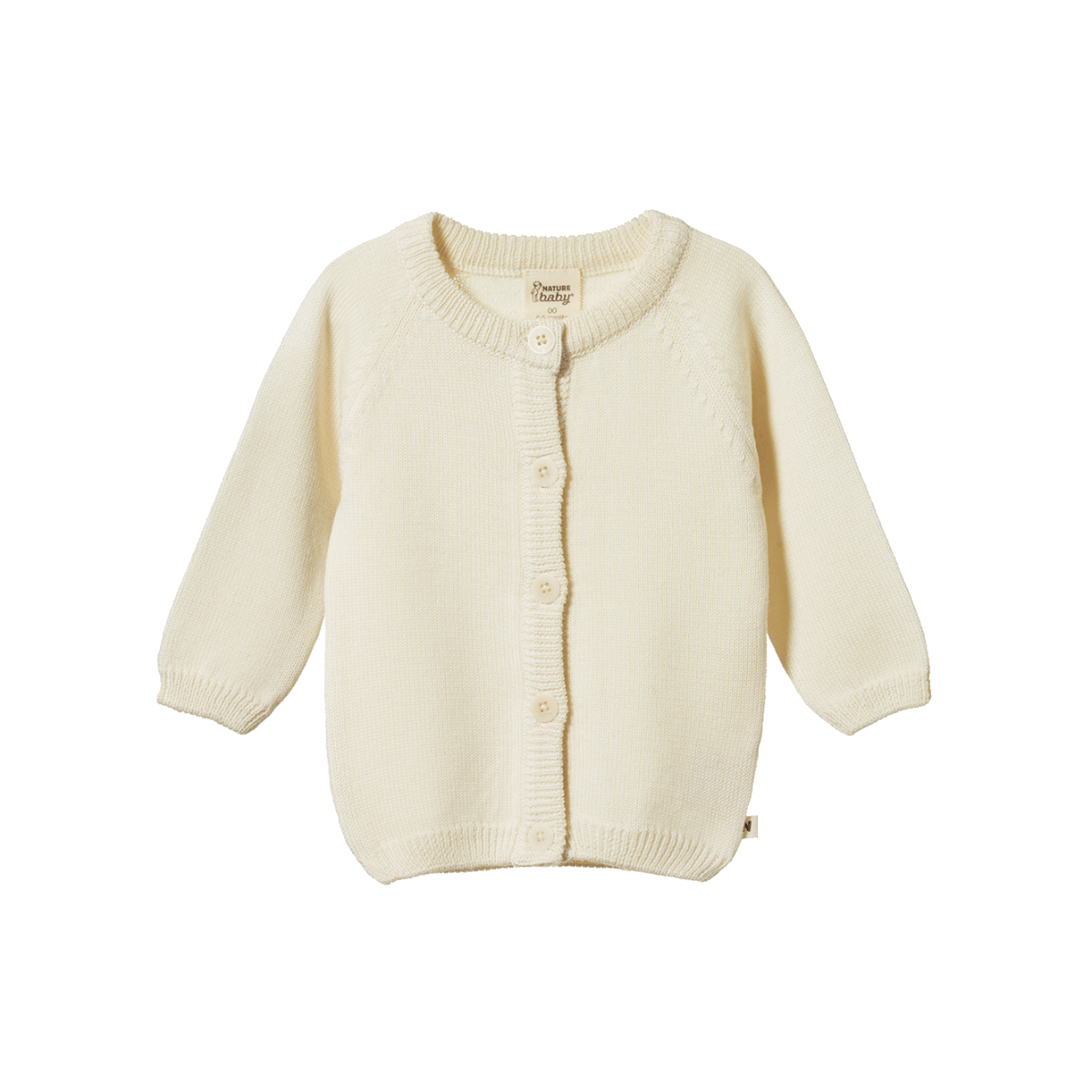 NATURE BABY MERINO KNIT CARDIGAN NATURAL