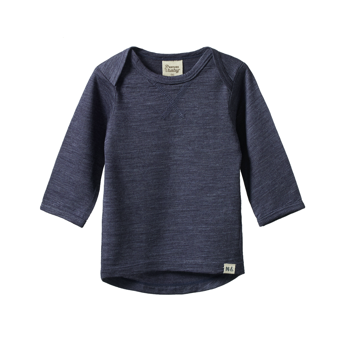 NATURE BABY MERINO ESSENTIAL TEE MULBERRY MARL