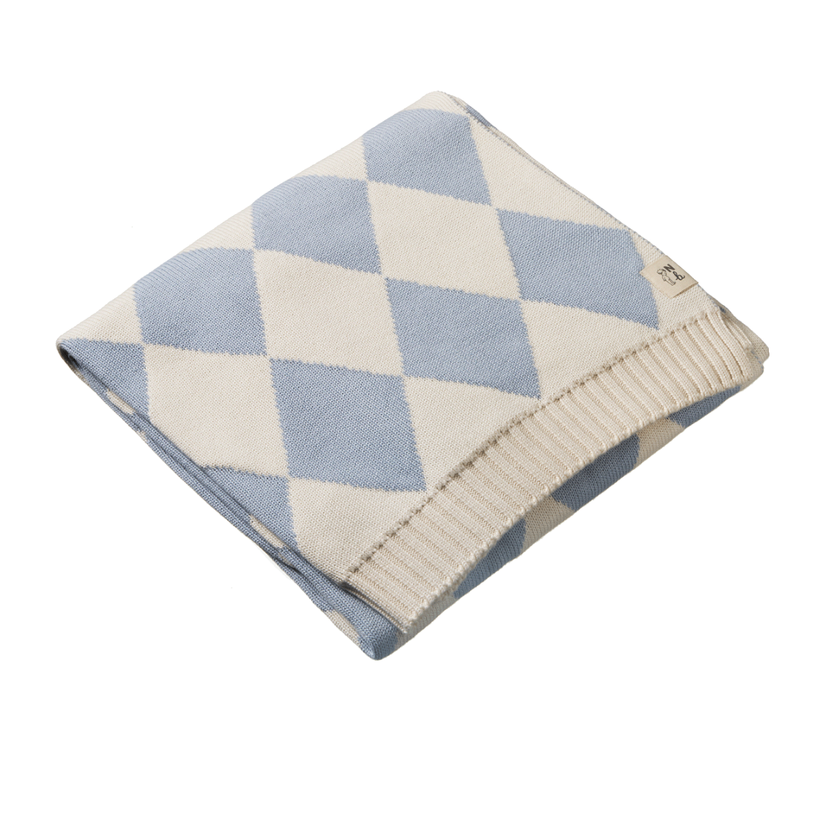 NATURE BABY DUNE COT BLANKET CELESTIAL BLUE