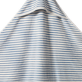 NATURE BABY ORGANIC COTTON HOODED TOWEL POWDER BLUE SAILOR STRIPE