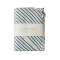 NATURE BABY ORGANIC COTTON HOODED TOWEL POWDER BLUE SAILOR STRIPE