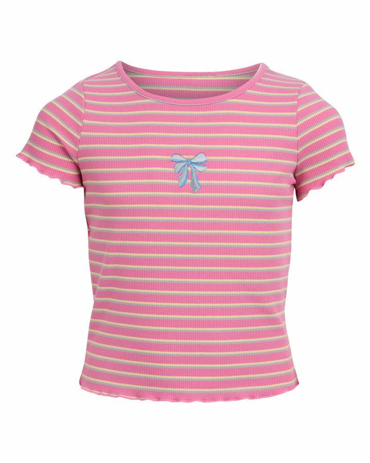 EVE GIRL LOTTIE RIB TEE STRIPE