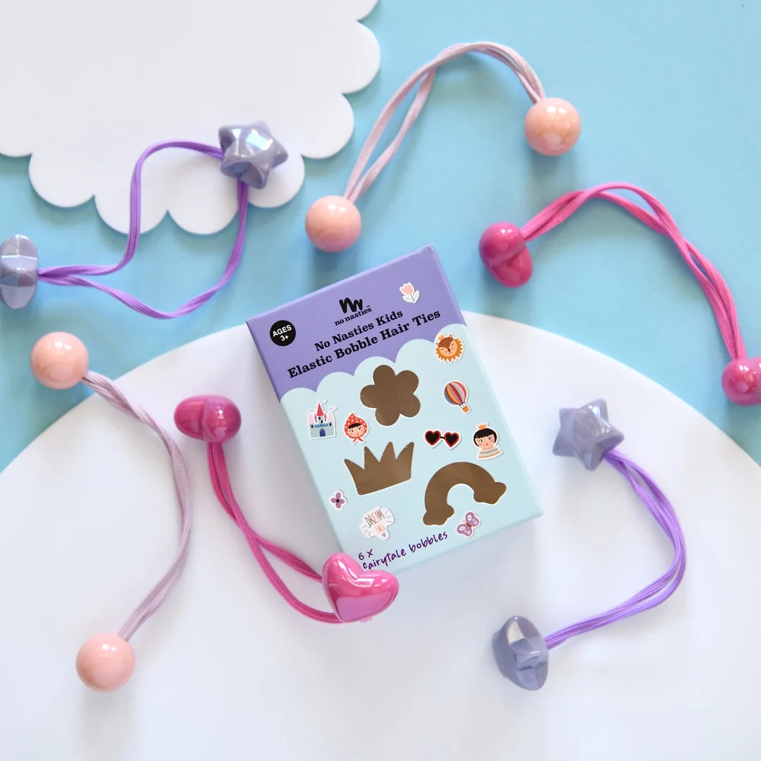 NO NASTIES FAIRY TALE BOBBLE ELASTICS SET