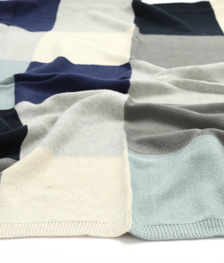 NANA HUCHY PATCHWORK BABY BLANKET - GREY