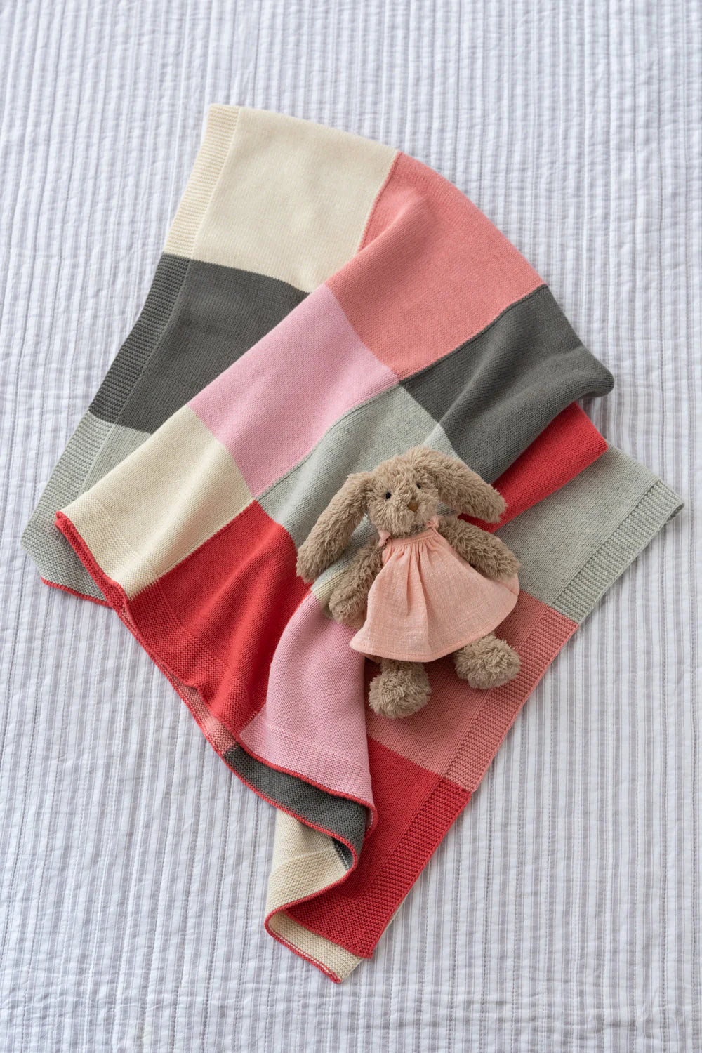 NANA HUCHY PATCHWORK BABY BLANKET - PINK