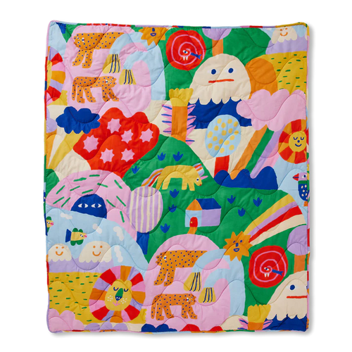 HALCYON NIGHTS RAINBOW VALLEY COT QUILT