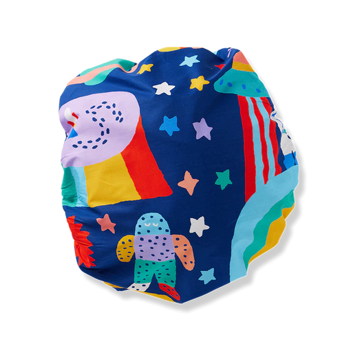 HALCYON NIGHTS ROCKET RIDE FITTED COT SHEET
