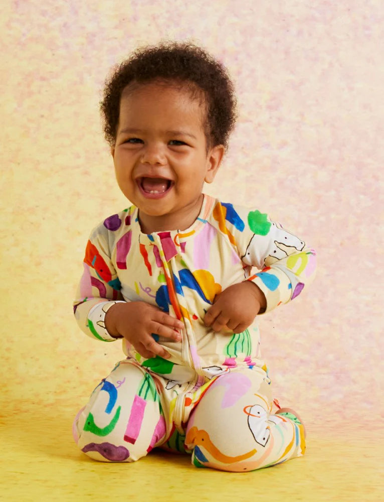 HALCYON NIGHTS HAPPY HERD LONG SLEEVE ROMPER