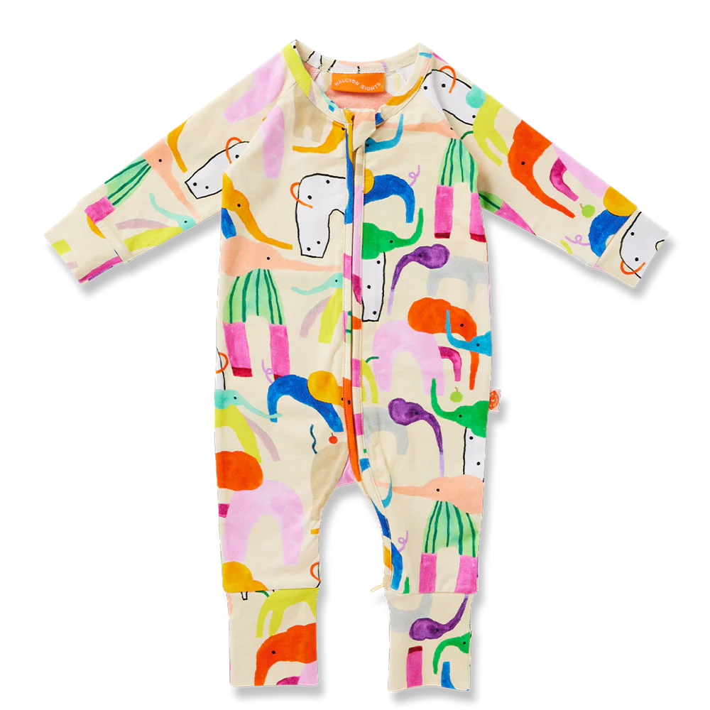 HALCYON NIGHTS HAPPY HERD LONG SLEEVE ROMPER