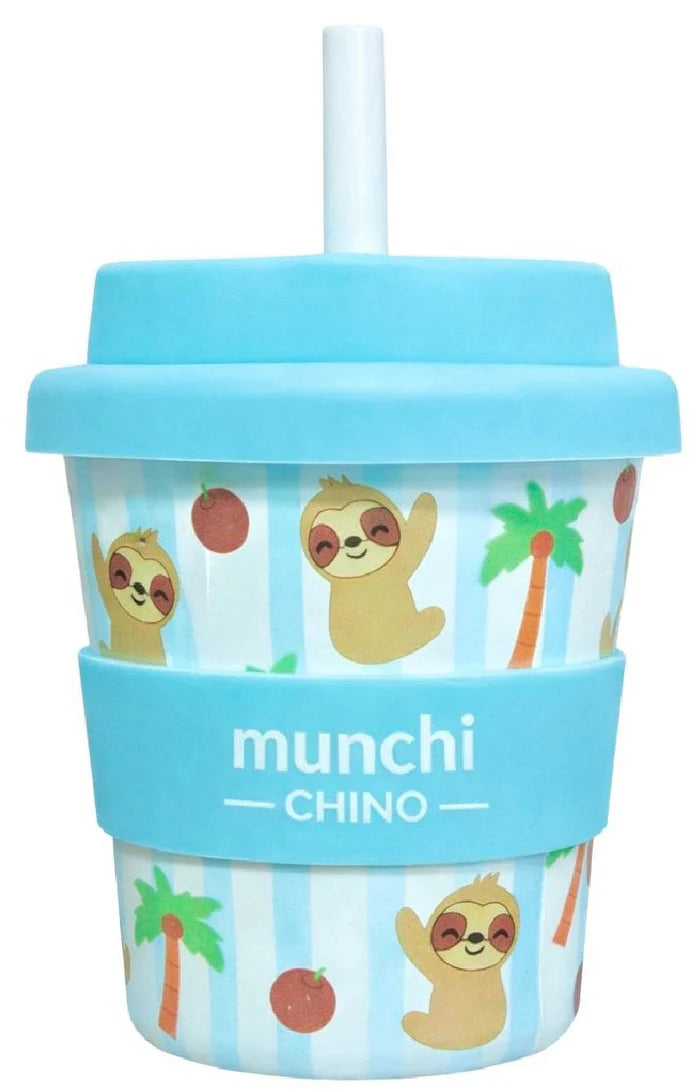 MUNCHI SLOTH BABYCHINO CUP (4oz/120ml) WITH STRAW