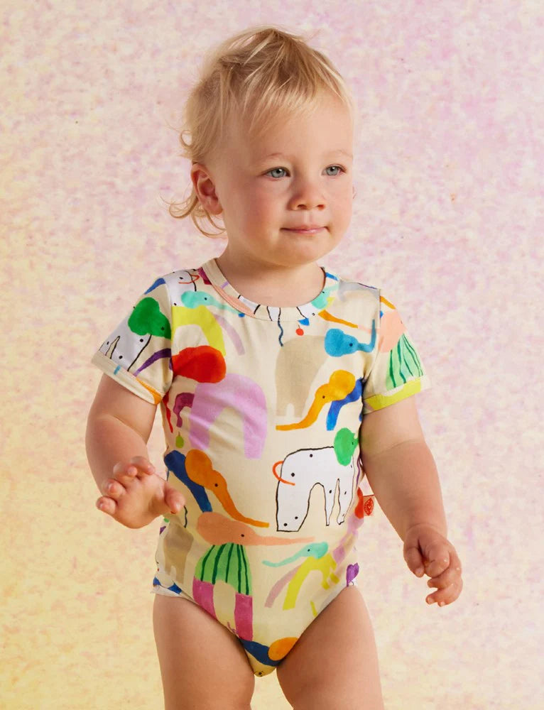 HALCYON NIGHTS HAPPY HERD SHORT SLEEVE BODYSUIT