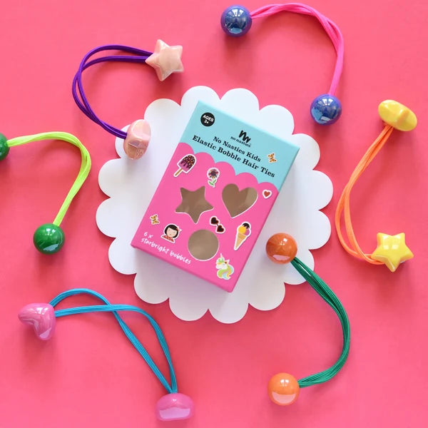 NO NASTIES STARBRIGHT BOBBLE ELASTICS SET