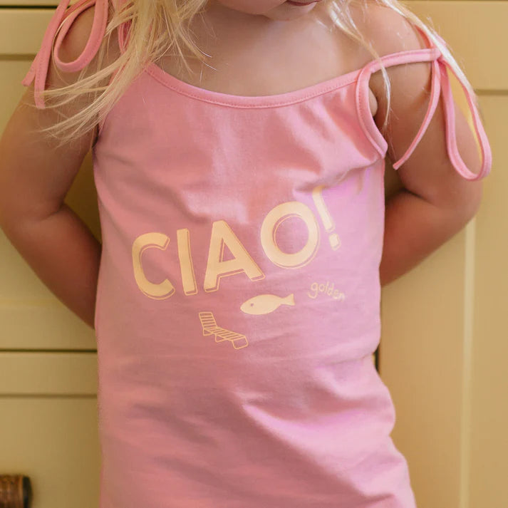 GOLDEN CHILDREN CIAO MINI DRESS PINK ICING