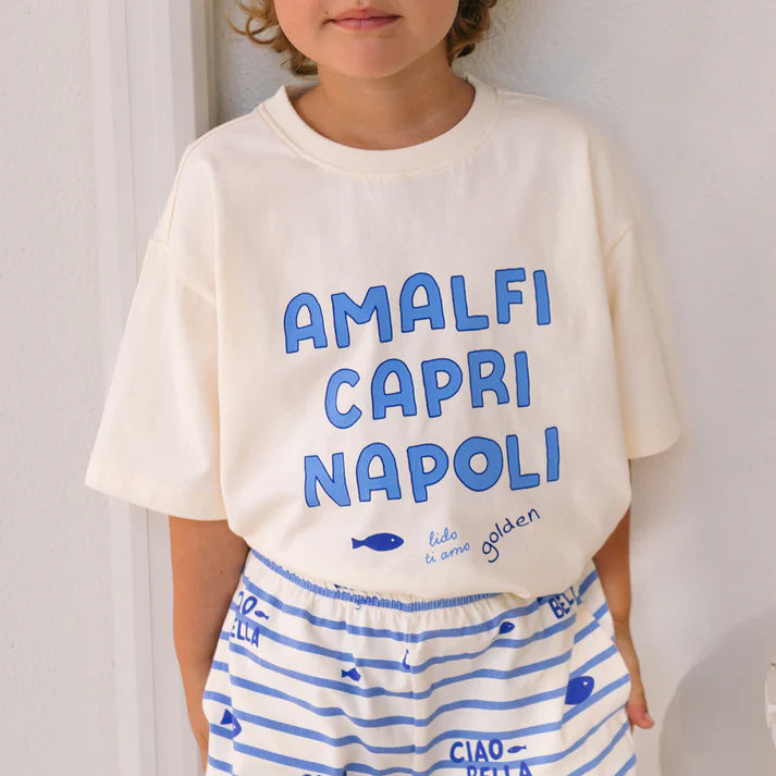 GOLDEN CHILDREN ITALIAN HOLIDAY TEE BUTTERCREAM