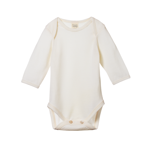NATURE BABY MERINO ESSENTIAL BODYSUIT NATURAL