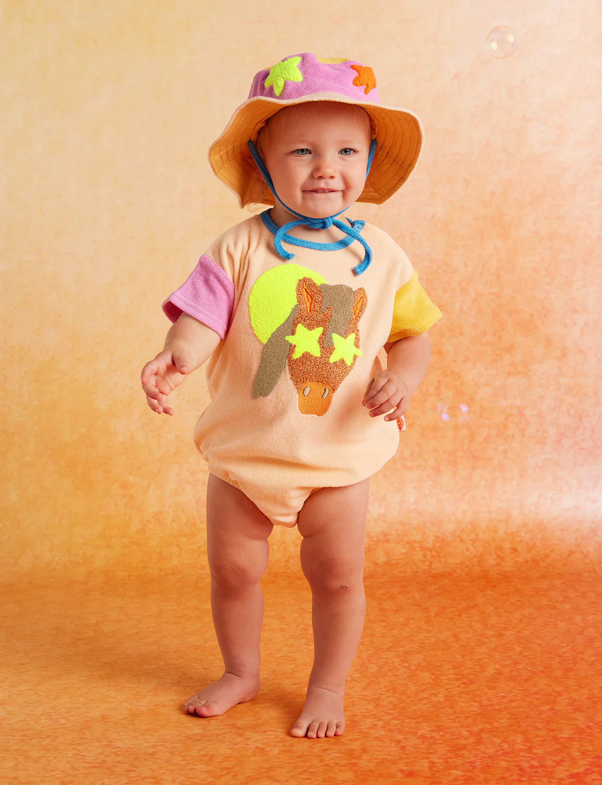 HALCYON NIGHTS GIDDY UP TERRY KIDS BUCKET HAT