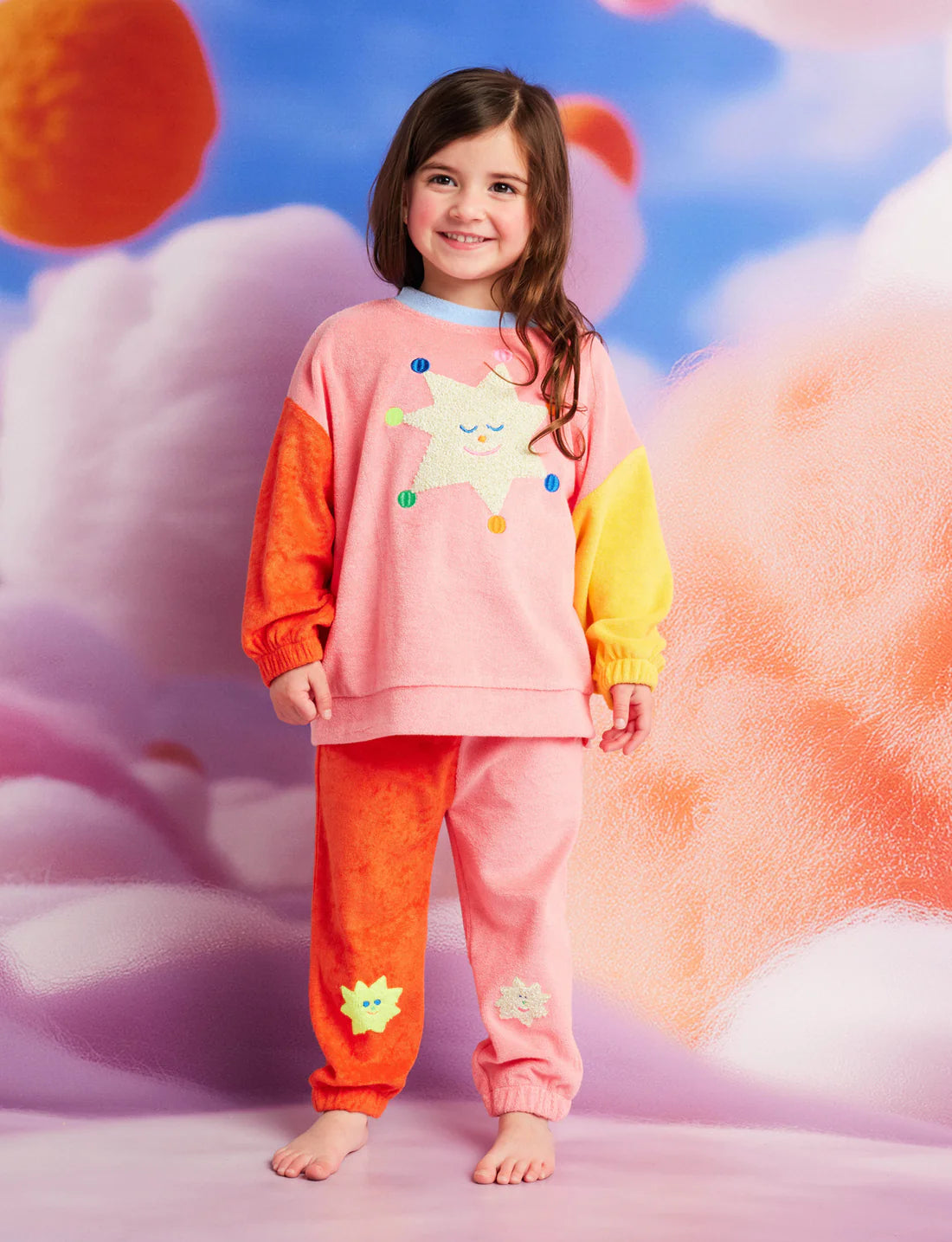 HALCYON NIGHTS STARS PINK TERRY PANTS