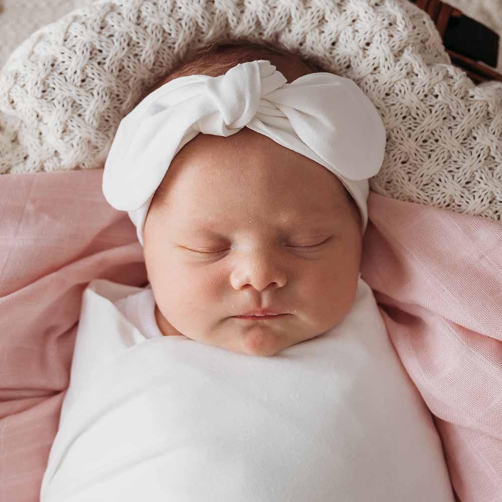 BABY TOPKNOT HEADBAND MILK
