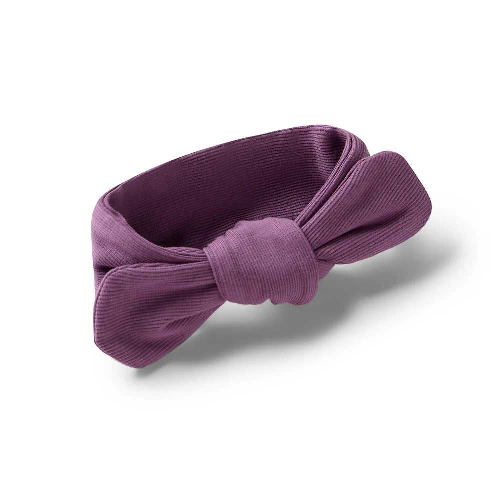 BABY TOPKNOT HEADBAND MULBERRY RIB