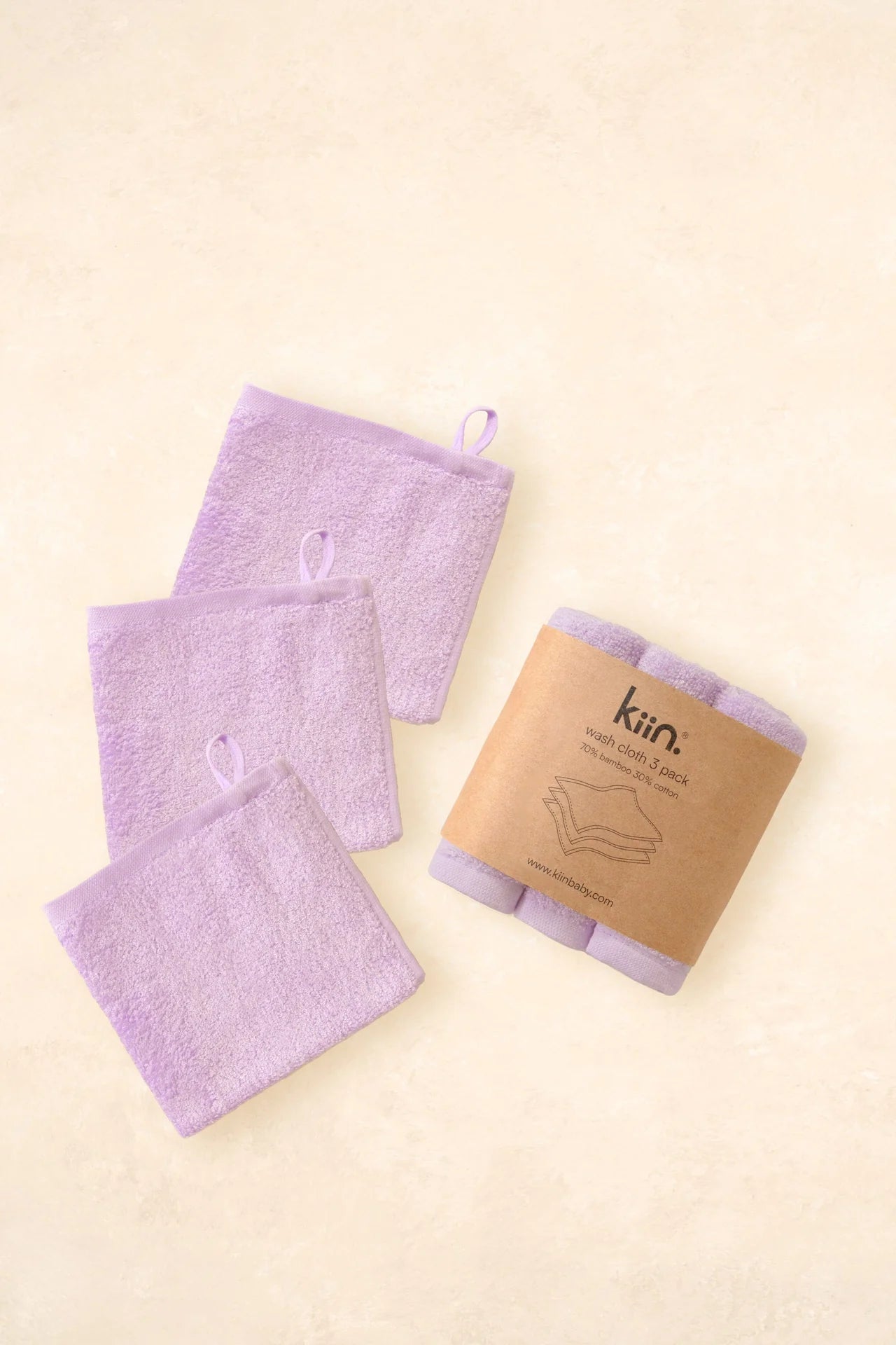 KIIN BABY WASH CLOTHS LILAC