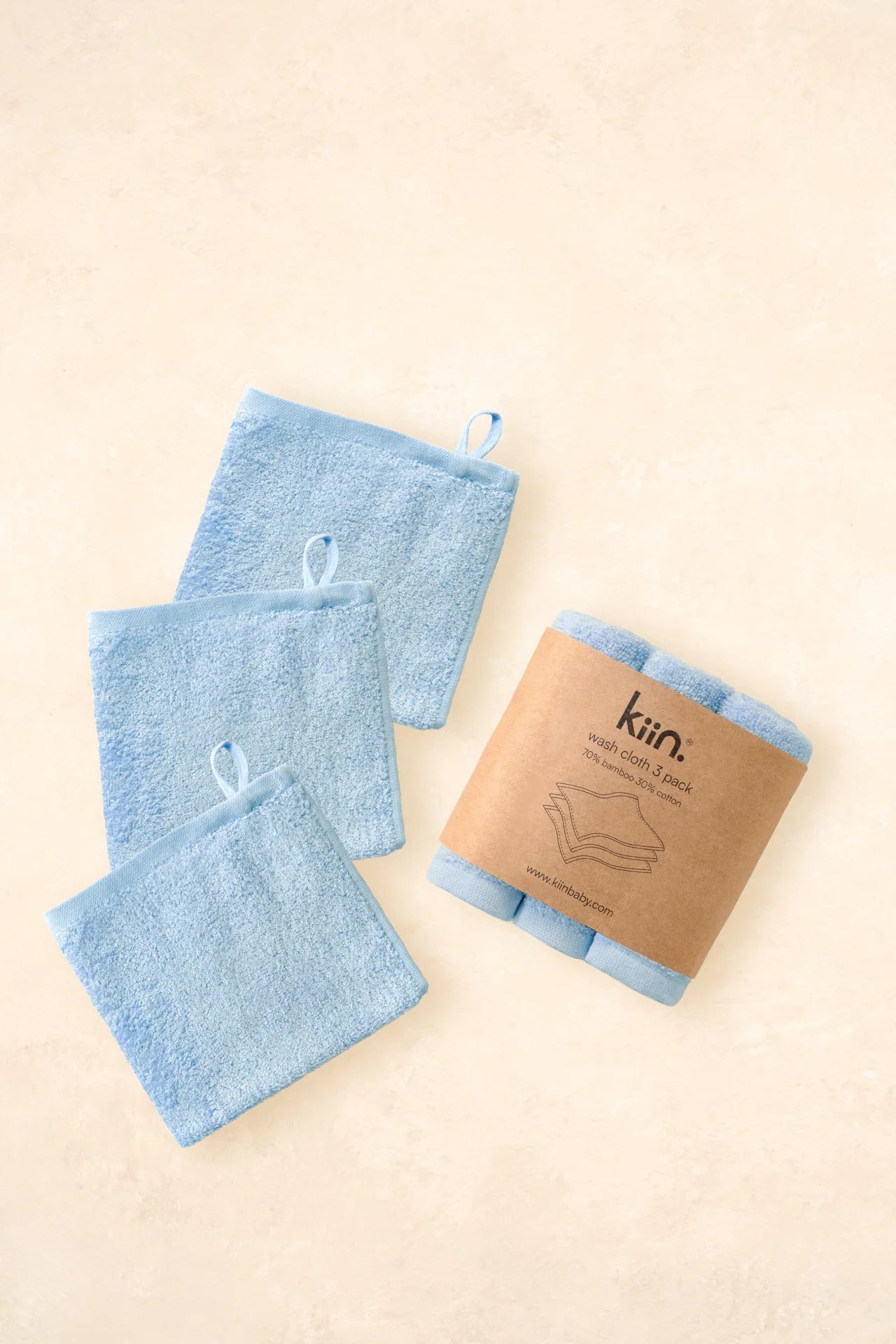 KIIN BABY WASH CLOTHS SKY