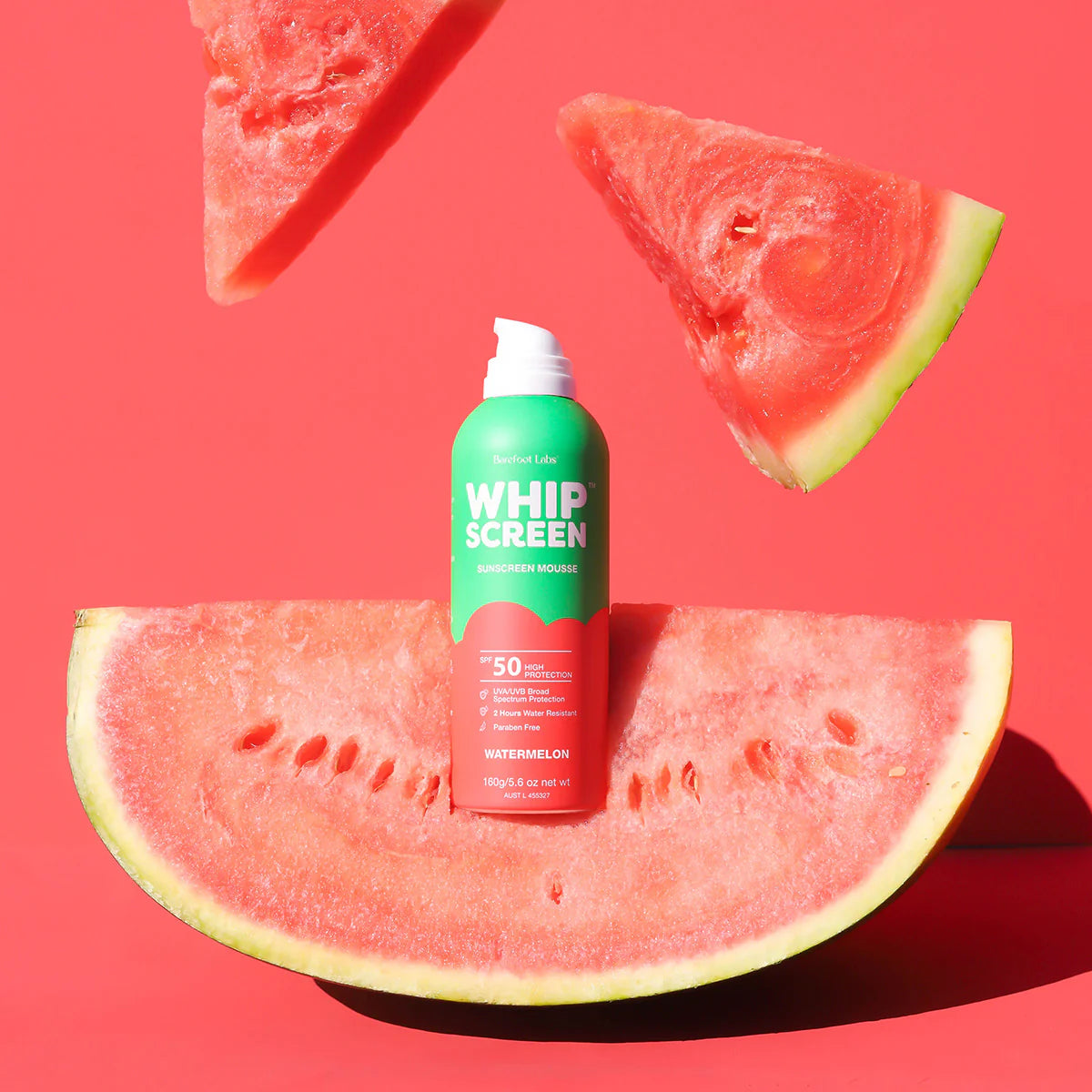 WHIPSCREEN SPF50 SUNSCREEN MOUSSE - WATERMELON
