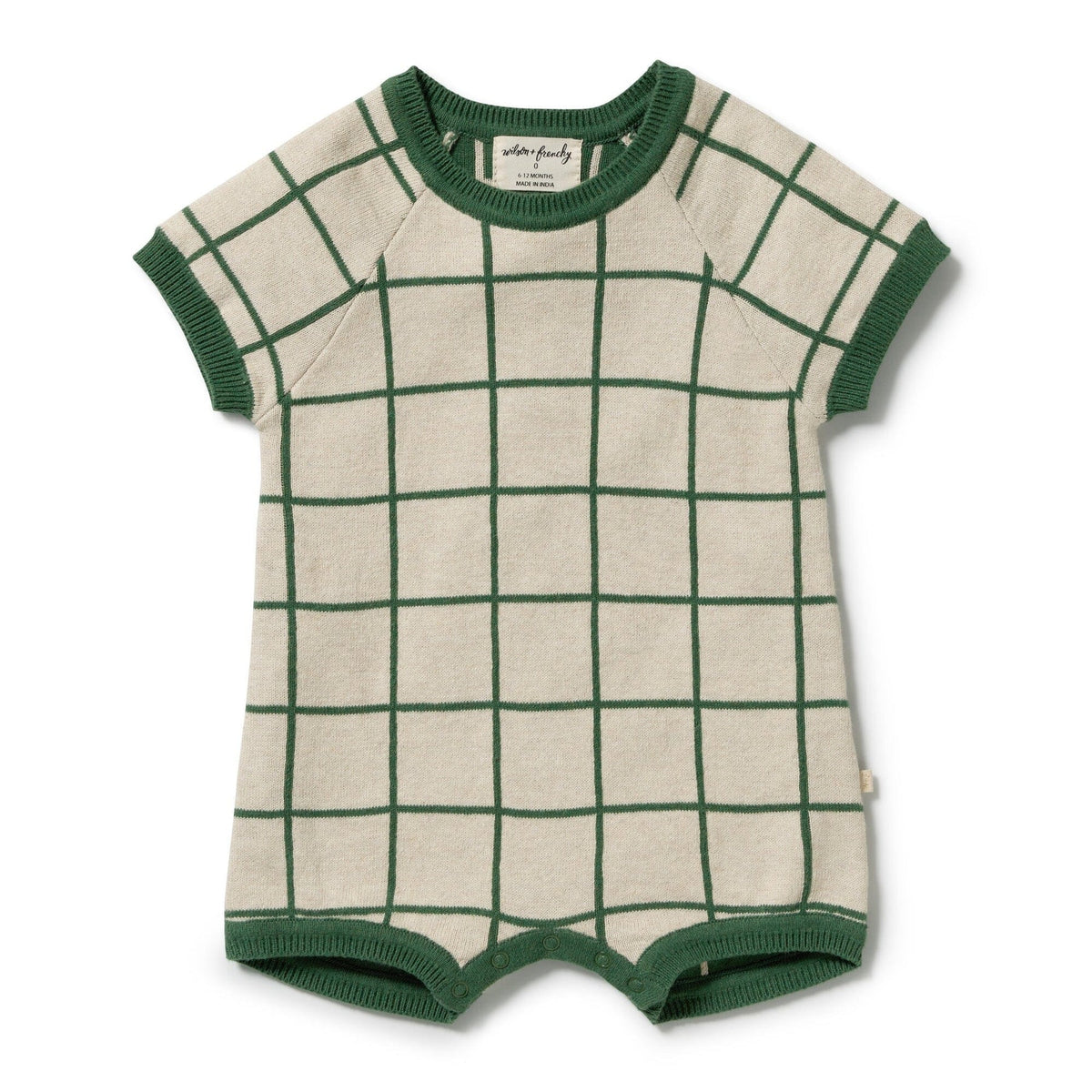 WILSON & FRENCHY LAGOON KNITTED CHECK GROWSUIT